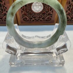 Certified Real Jade Bangle (Jadeite) #4003034 size 57mm
