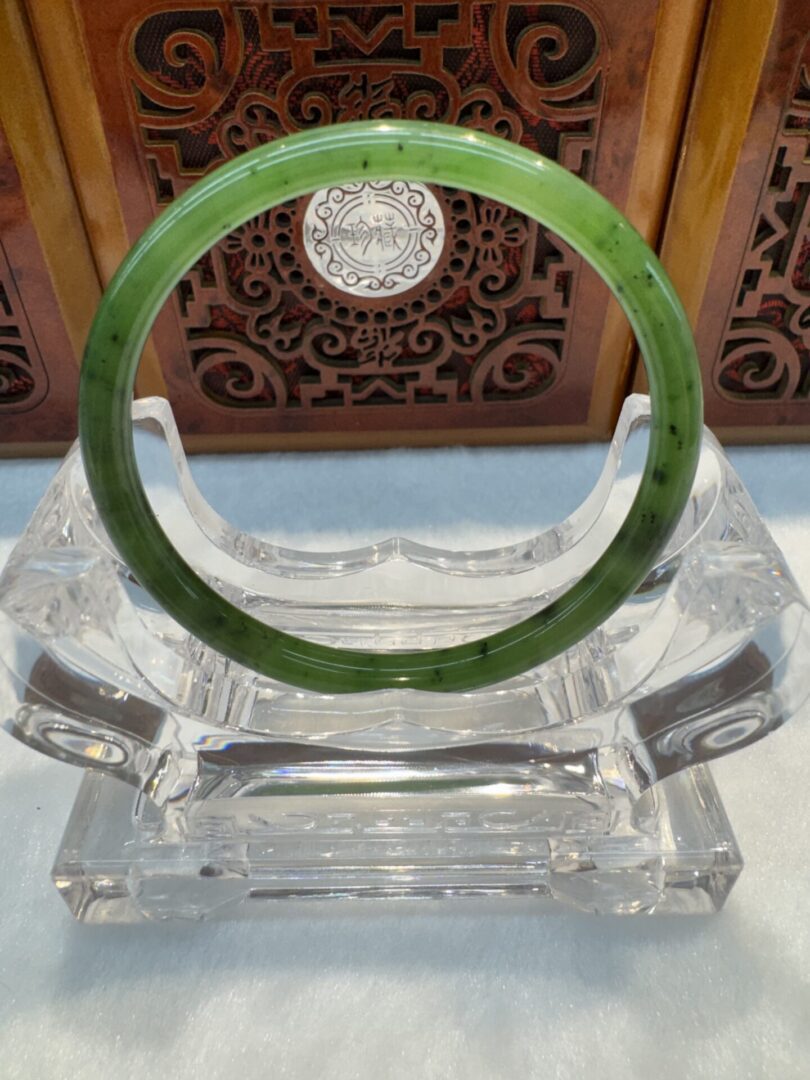 Certified Real Jade Bangle (Hetian Jade) size 55mm - Image 4