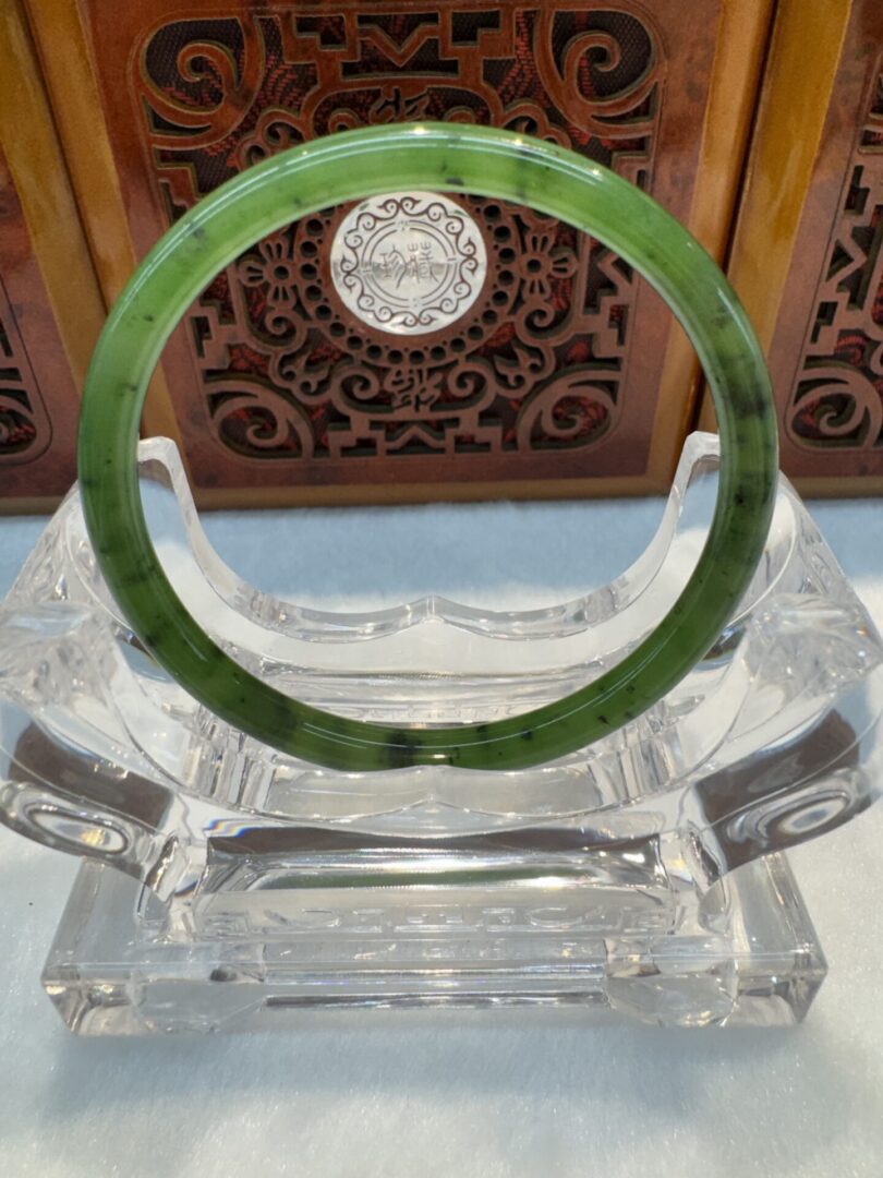 Certified Real Jade Bangle (Hetian Jade) size 55mm
