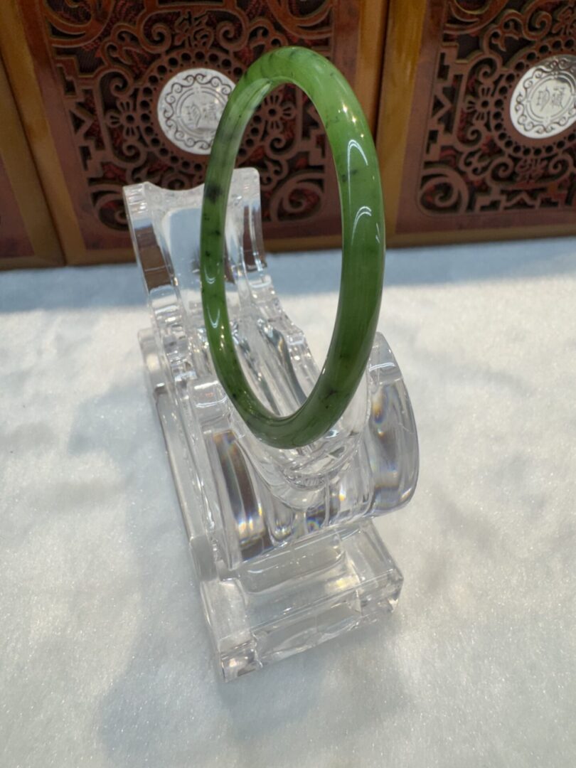 Certified Real Jade Bangle (Hetian Jade) size 55mm - Image 7