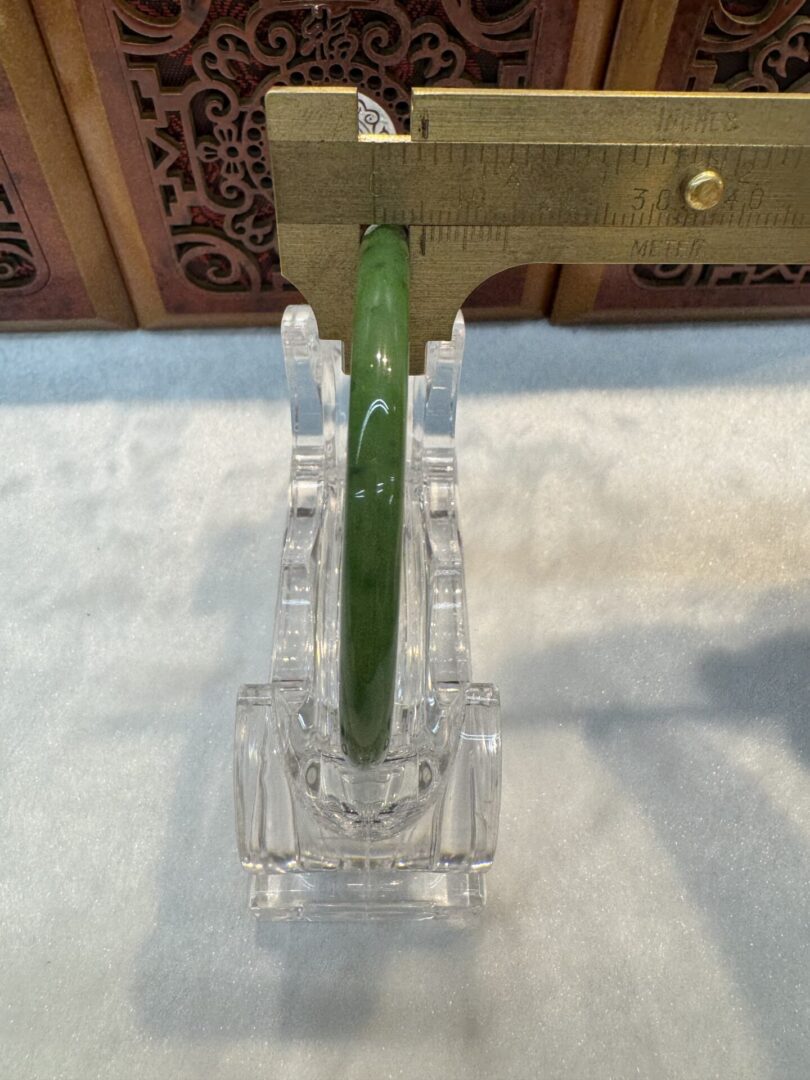 Certified Real Jade Bangle (Hetian Jade) size 55mm - Image 3
