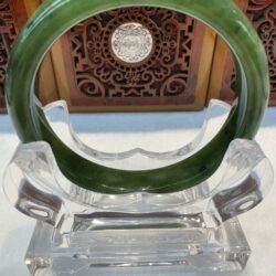Certified Real Jade Bangle (Hetian Jade) size 61mm