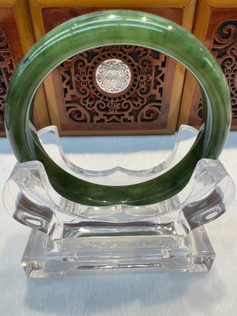 Certified Real Jade Bangle (Hetian Jade) size 61mm