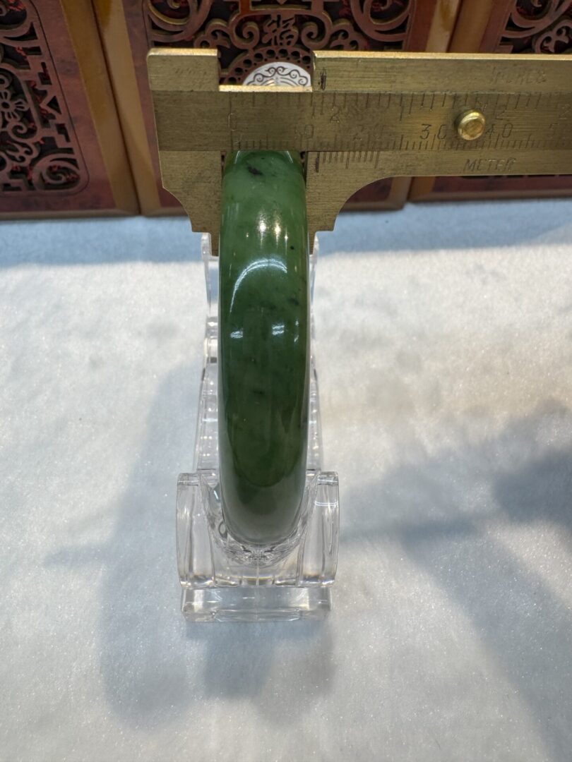 Certified Real Jade Bangle (Hetian Jade) size 61mm - Image 3