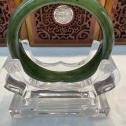 Certified Real Jade Bangle (Hetian Jade) size 58mm