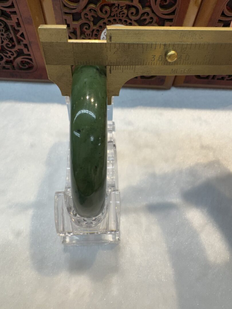 Certified Real Jade Bangle (Hetian Jade) size 58mm - Image 4