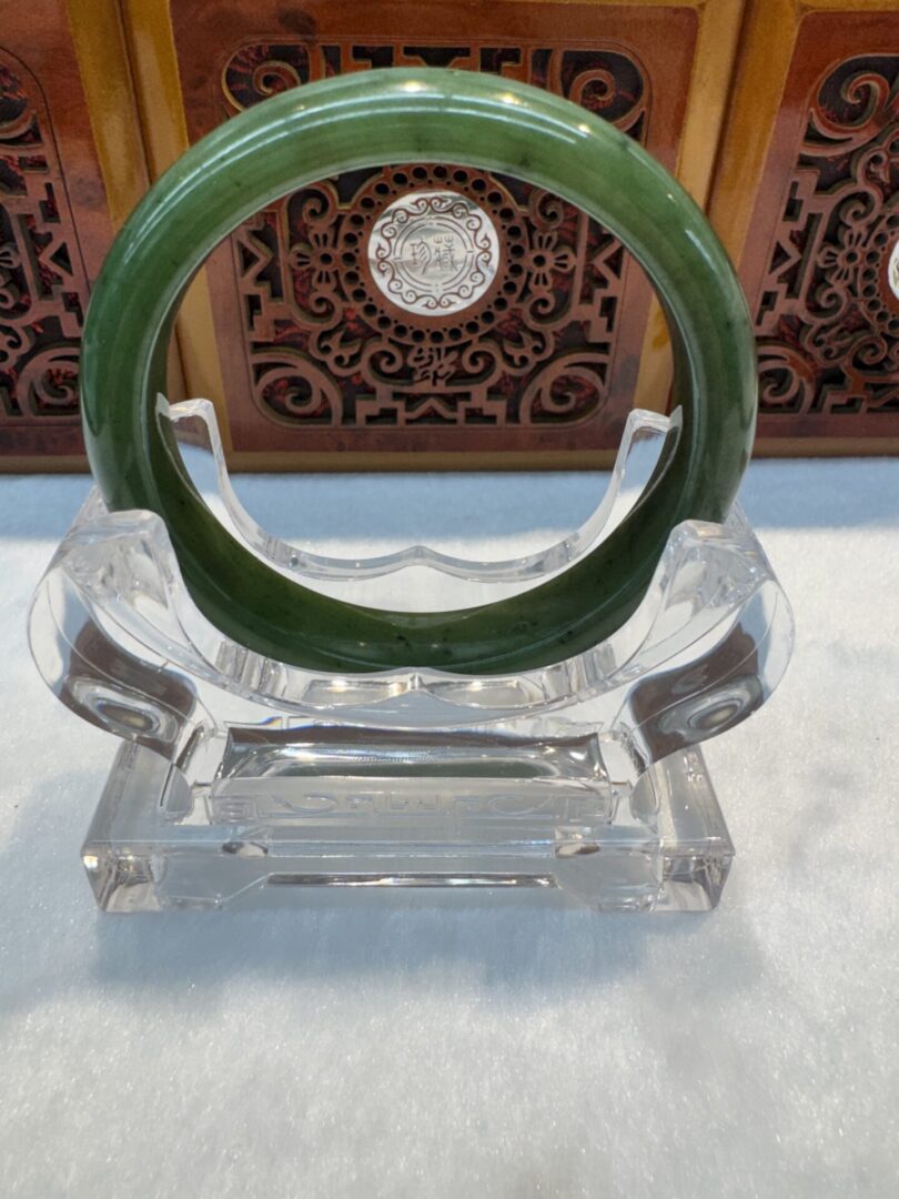 Certified Real Jade Bangle (Hetian Jade) size 58mm - Image 3