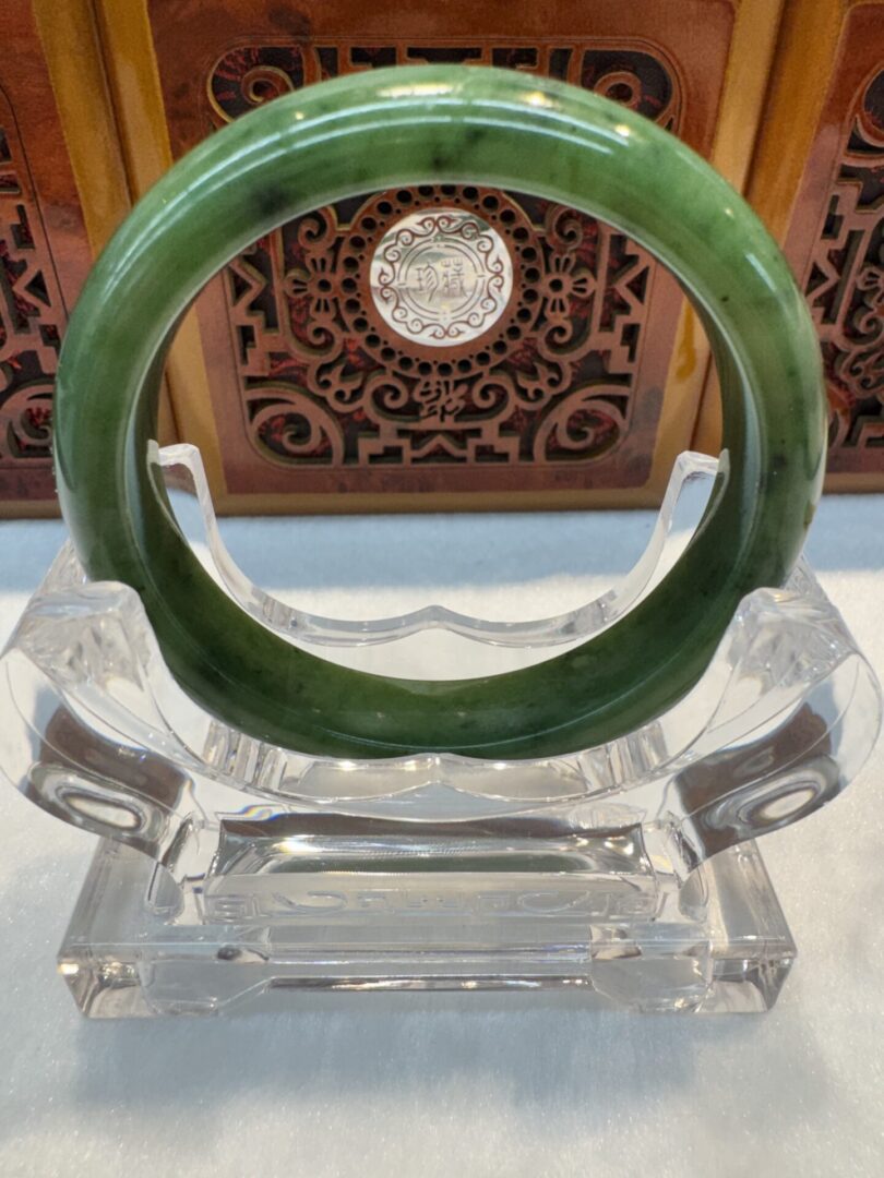 Certified Real Jade Bangle (Hetian Jade) size 56mm - Image 7