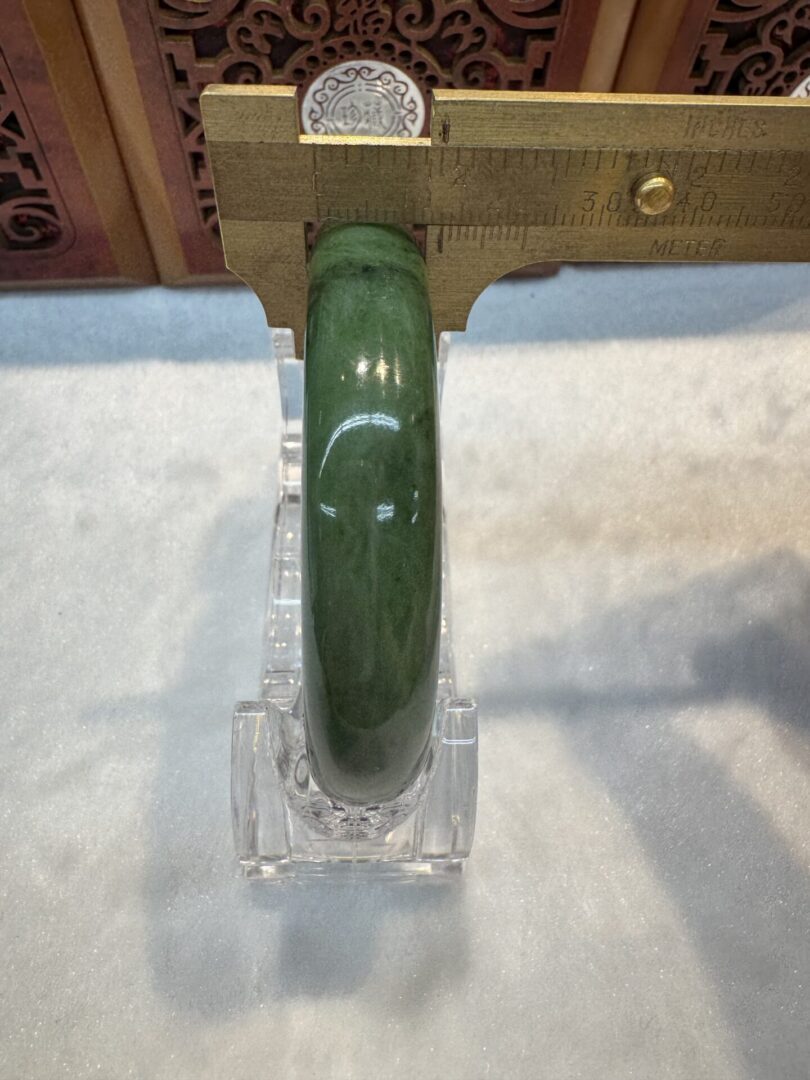 Certified Real Jade Bangle (Hetian Jade) size 56mm - Image 3