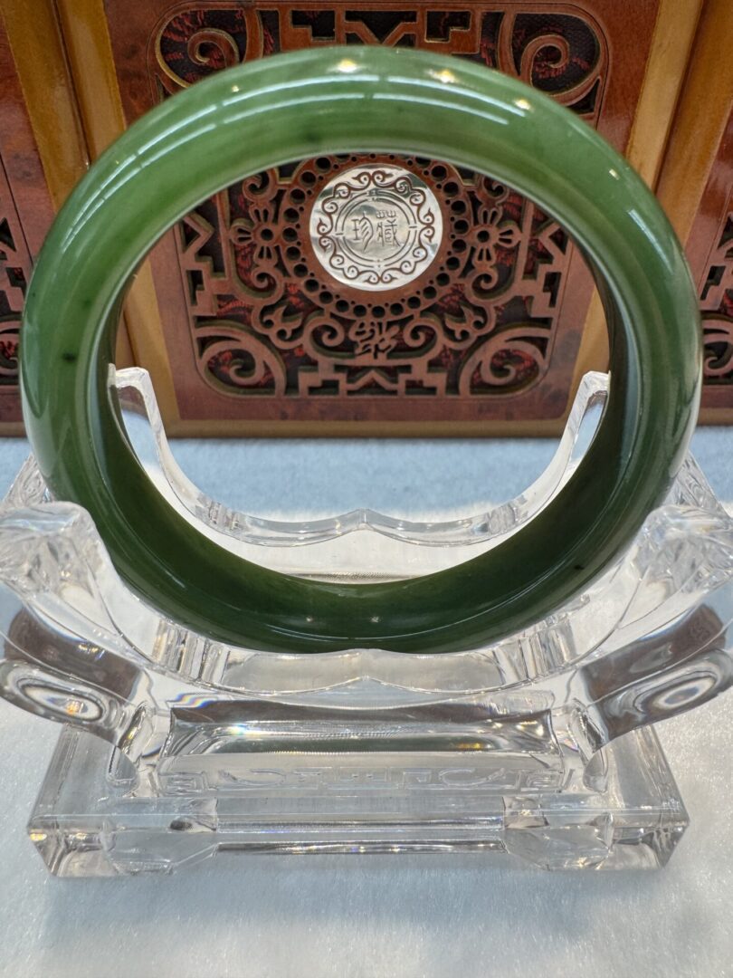 Certified Real Jade Bangle (Hetian Jade) size 54mm - Image 7