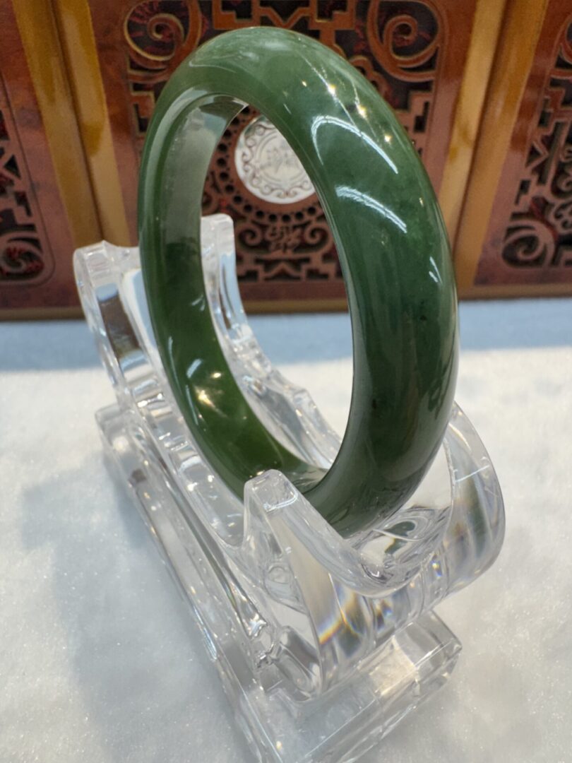 Certified Real Jade Bangle (Hetian Jade) size 54mm - Image 4