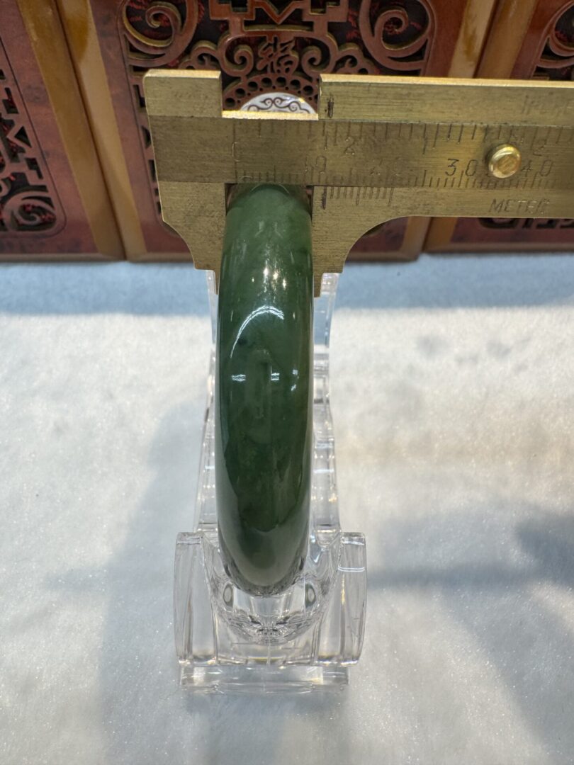 Certified Real Jade Bangle (Hetian Jade) size 54mm - Image 3