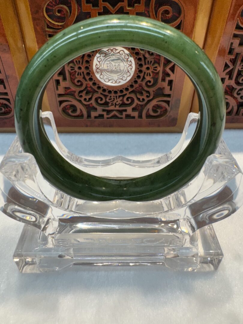 Certified Real Jade Bangle (Hetian Jade) size 55mm - Image 7