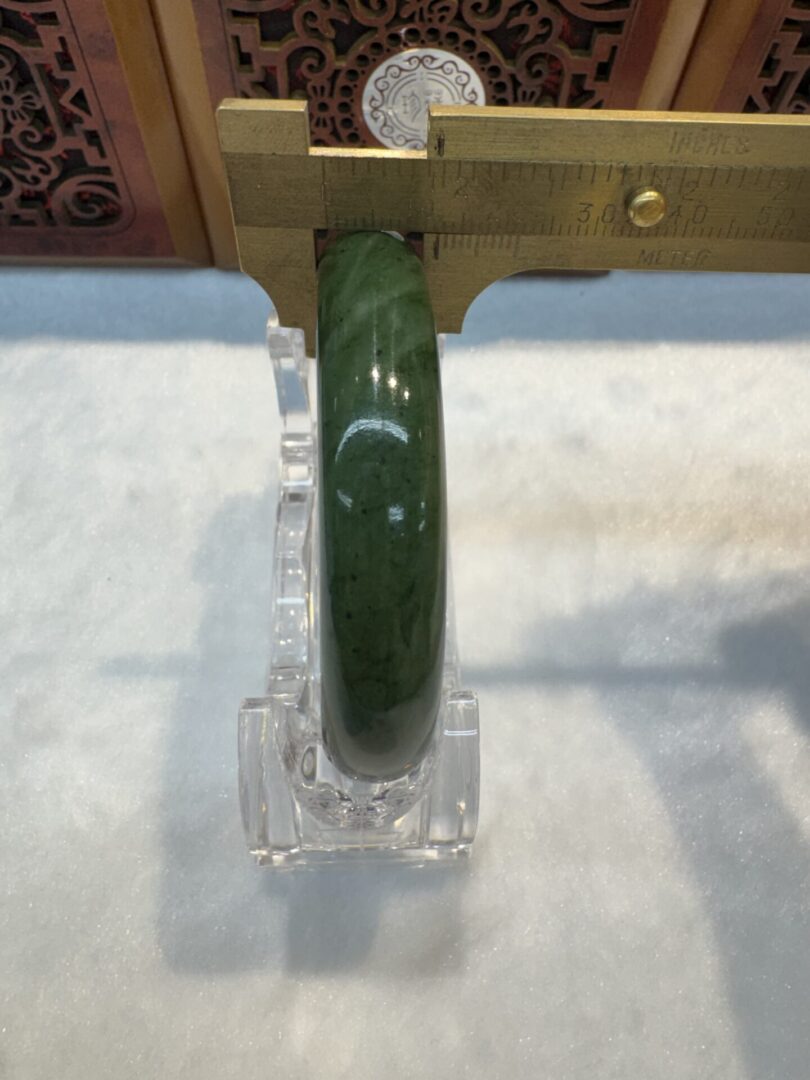 Certified Real Jade Bangle (Hetian Jade) size 55mm - Image 3
