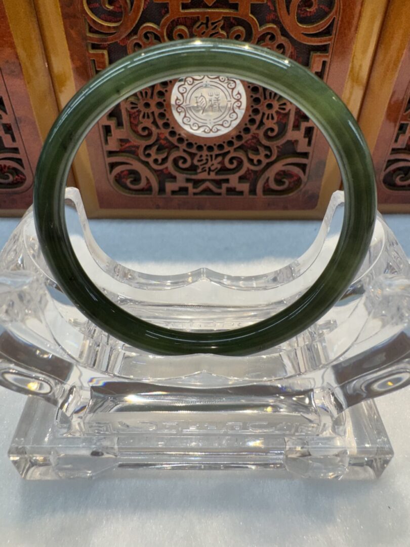 Certified Real Jade Bangle (Hetian Jade) #2002963 size 52mm - Image 5
