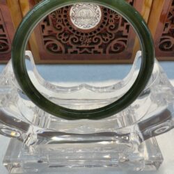 Certified Real Jade Bangle (Hetian jade) #4003341 size 53mm