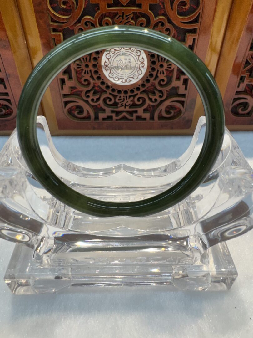 Certified Real Jade Bangle (Hetian Jade) #2002963 size 52mm - Image 6