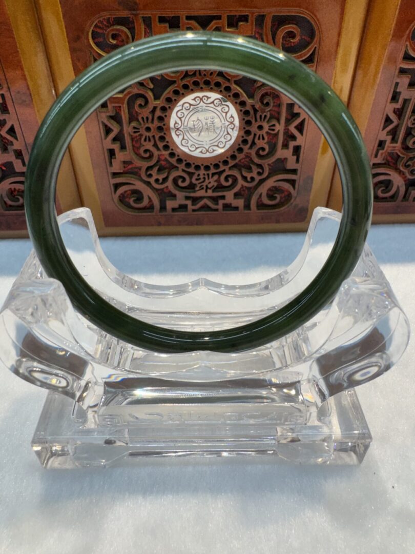 Certified Real Jade Bangle (Hetian Jade) size 60mm - Image 7