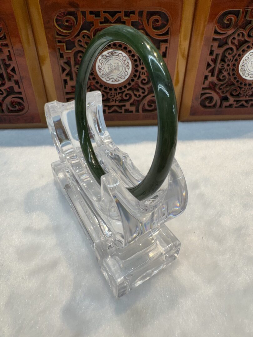 Certified Real Jade Bangle (Hetian Jade) size 60mm - Image 4