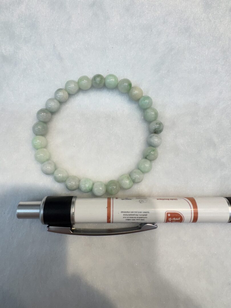 Real Jade Bead Bracelet, bead size: 6mm - Image 2