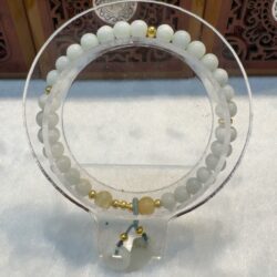 Real Jade Bead Bracelet, bead size: 4mm