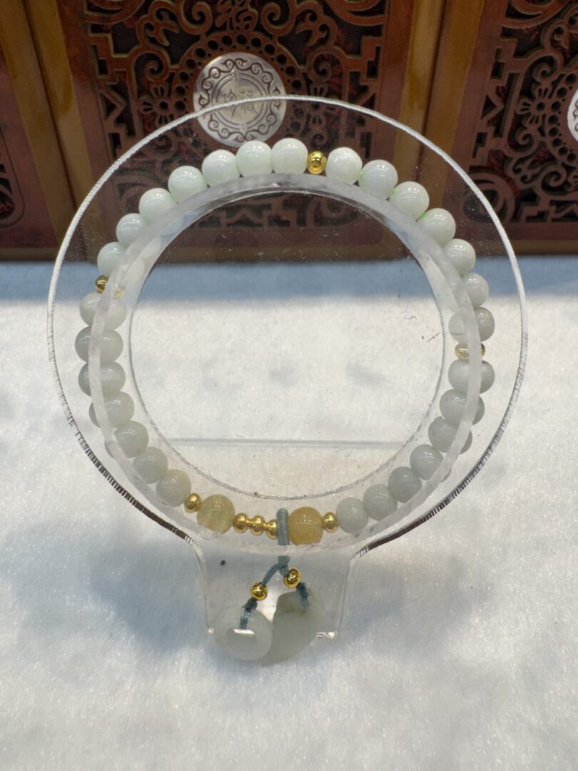 Real Jade Bead Bracelet, bead size: 4mm