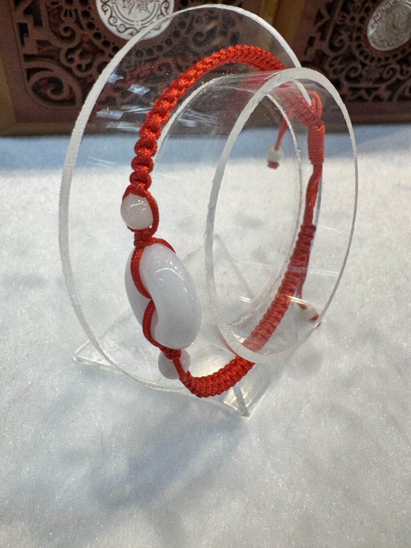 Real Jade Donut Bracelet, band size: adjustable - Image 4