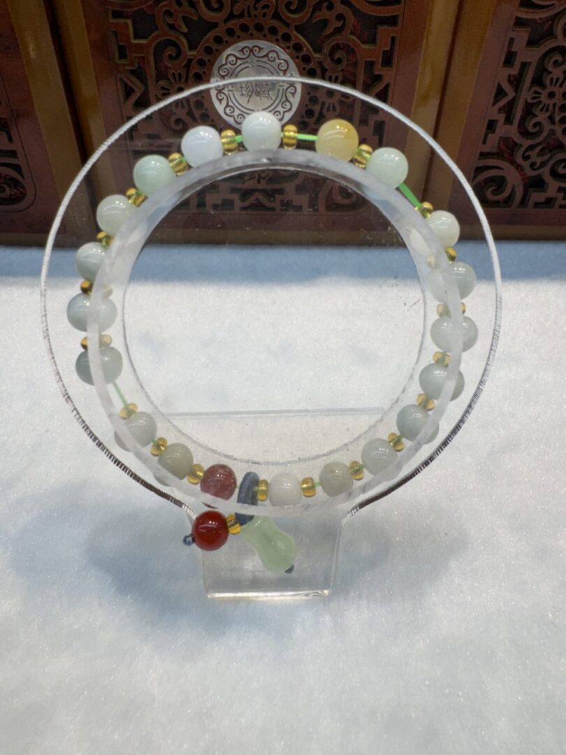 Real Jade Bead Bracelet, bead size: 5mm