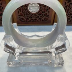 Certified Real Jade Bangle (Jadeite) #4003120 size 57mm