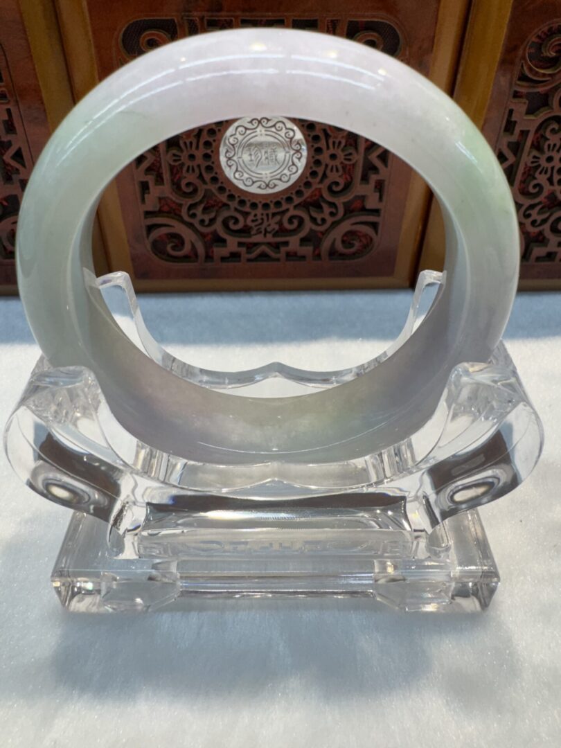 Certified Real Jade Bangle (Jadeite) #4003120 size 57mm