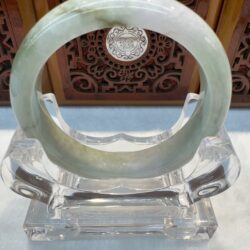 Certified Real Jade Bangle (Jadeite) #4003594 size 57mm