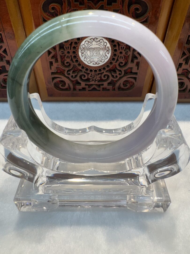 Certified Real Jade Bangle (Jadeite) #4003070 size 57mm