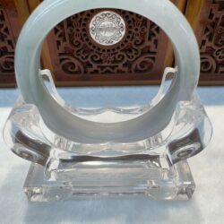 Certified Real Jade Bangle (Jadeite) #4003832 size 57mm