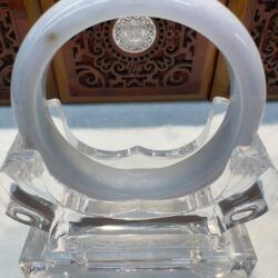 Certified Real Jade Bangle (Jadeite) #4003674 size 57mm
