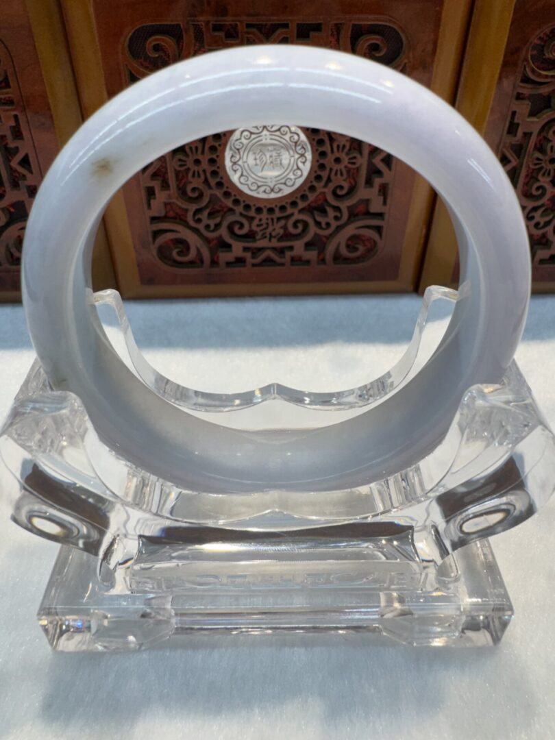 Certified Real Jade Bangle (Jadeite) #4003674 size 57mm