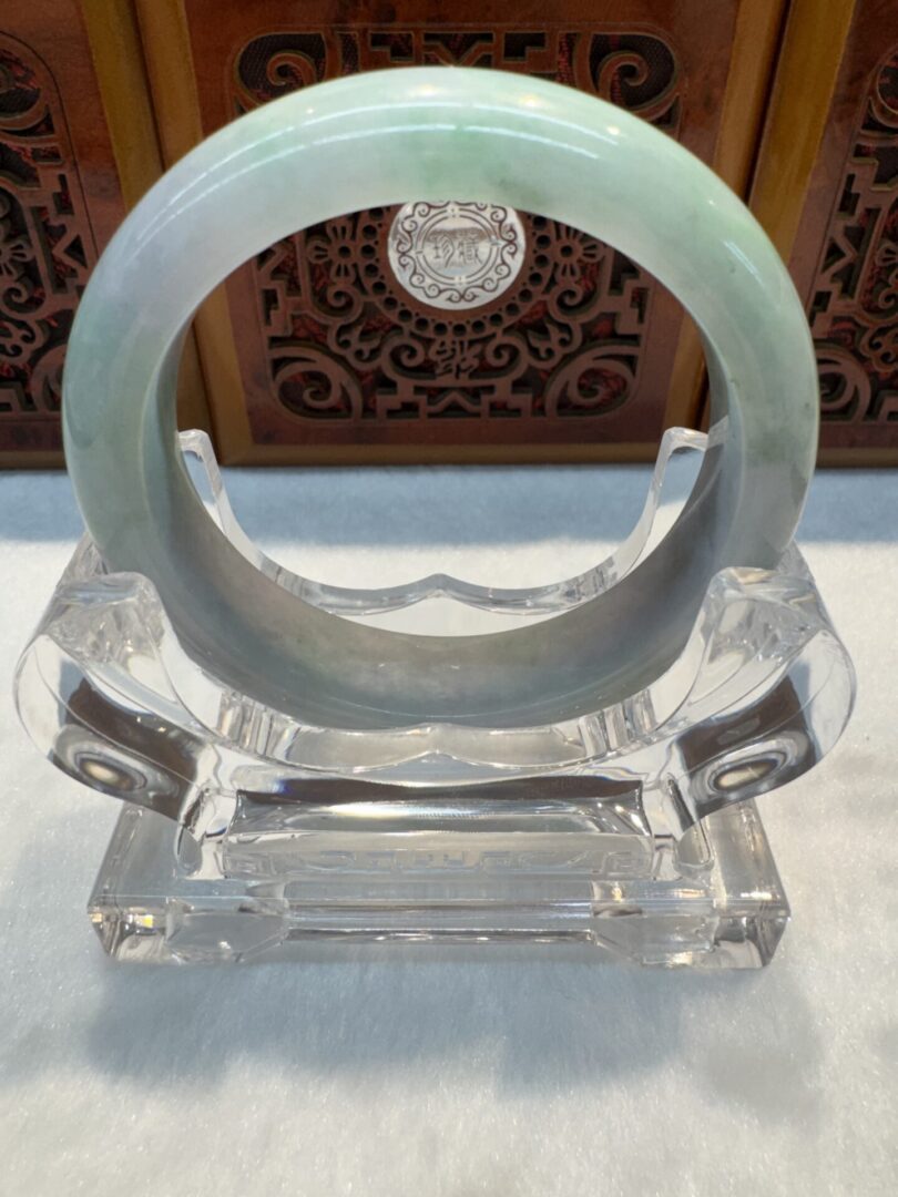 Certified Real Jade Bangle (Jadeite) #4003108 size 57mm