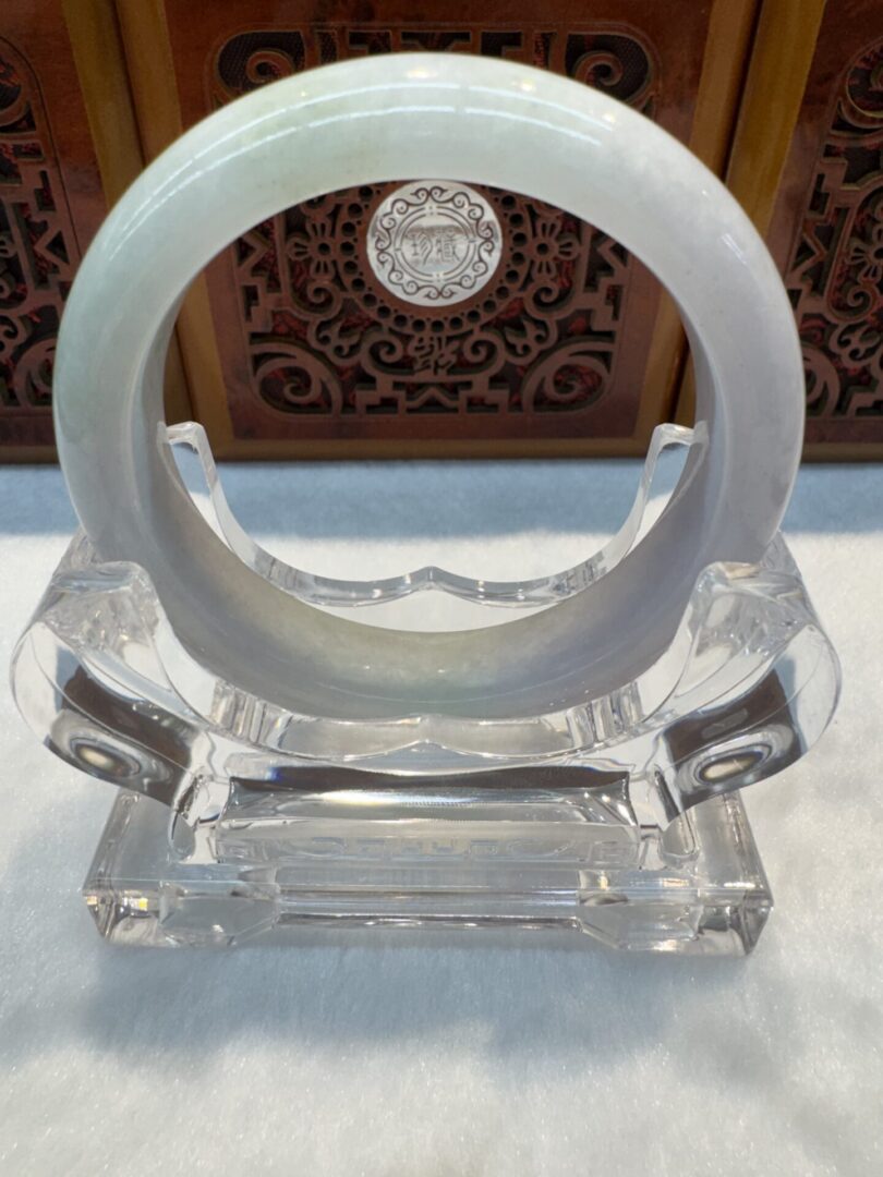 Certified Real Jade Bangle (Jadeite) #4003158 size 57mm