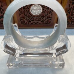 Certified Real Jade Bangle (Jadeite) #4003097 size 57mm