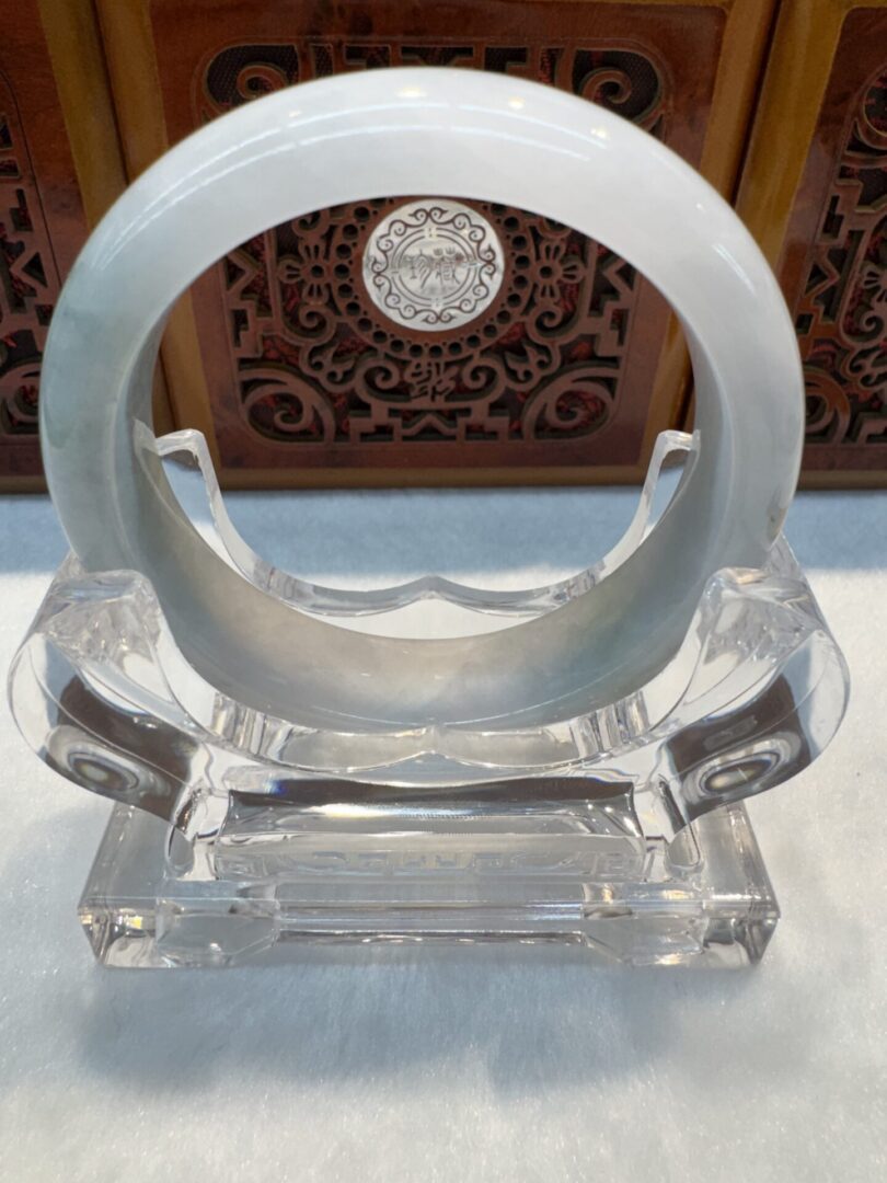 Certified Real Jade Bangle (Jadeite) #4003097 size 57mm