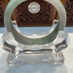 Certified Real Jade Bangle (Jadeite) #4003607 size 58mm