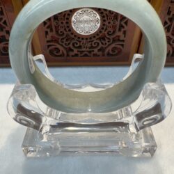 Certified Real Jade Bangle (Jadeite) #4003592 size 58mm