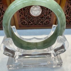 Certified Real Jade Bangle (Jadeite) #4003650 size 58mm