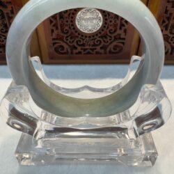 Certified Real Jade Bangle (Jadeite) #4003668 size 58mm