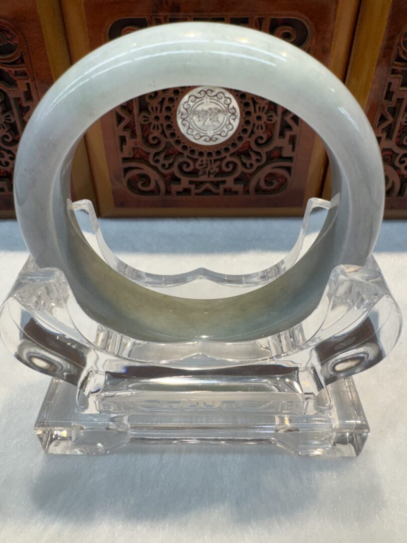 Certified Real Jade Bangle (Jadeite) #4003668 size 58mm