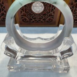 Certified Real Jade Bangle (Jadeite) #4003665 size 58mm