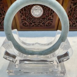 Certified Real Jade Bangle (Jadeite) #2003115 size 58mm
