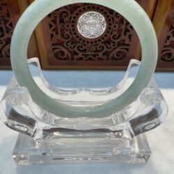 Certified Real Jade Bangle (Jadeite) #2003193 size 58mm
