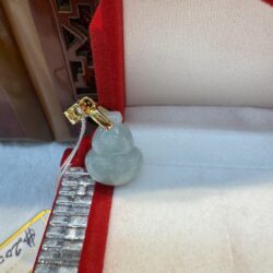 Real Certified Jade Gourd / "hulu" Pendant (GP Silver Clasp)