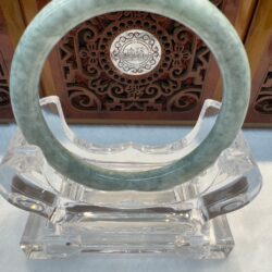 Certified Real Jade Bangle (Jadeite) #2003712 size 58mm