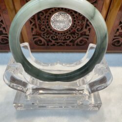 Certified Real Jade Bangle (Jadeite) #2002514 size 58mm